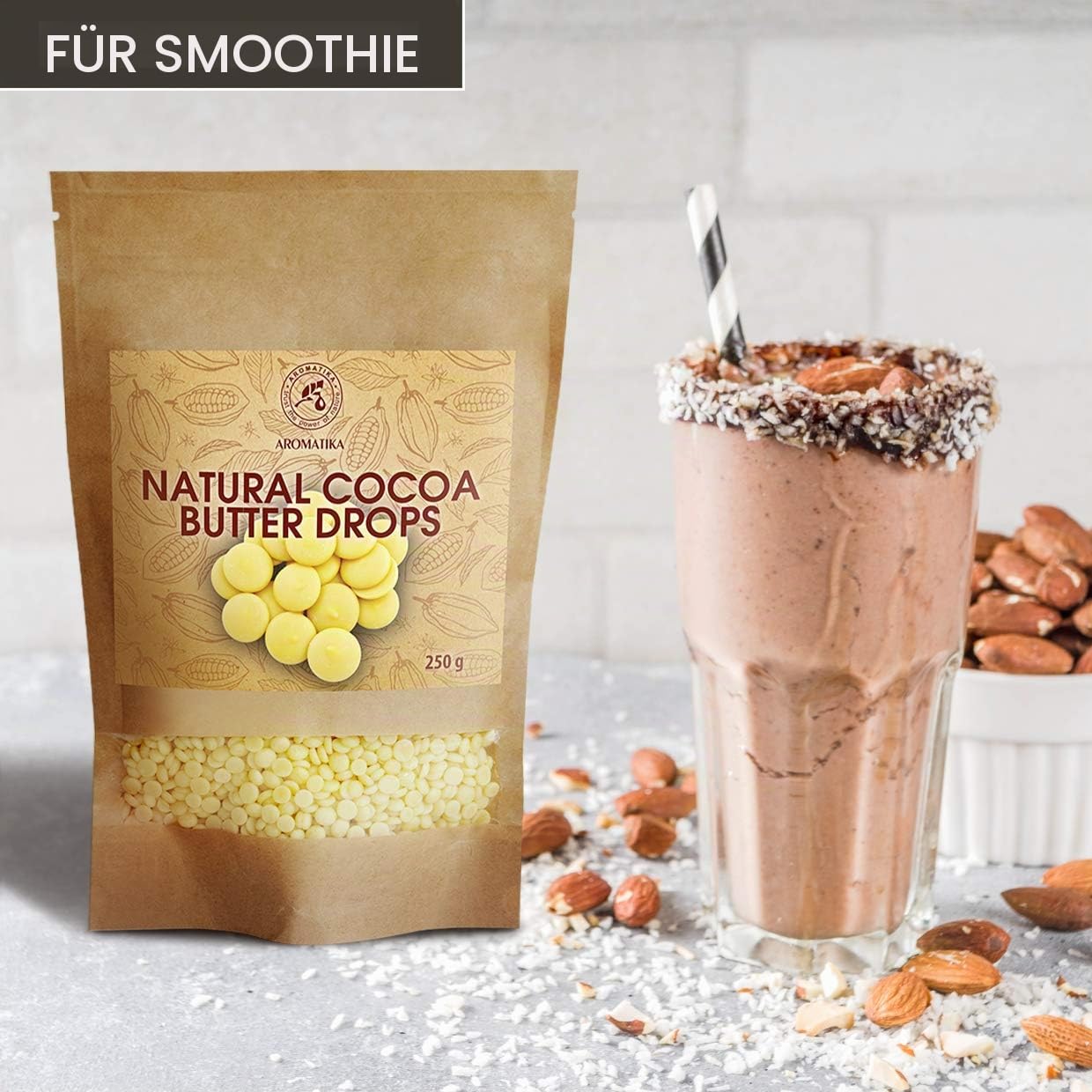 aromatika-kakaobutter-chips-250-g-theobroma-cacao-pellets image 6