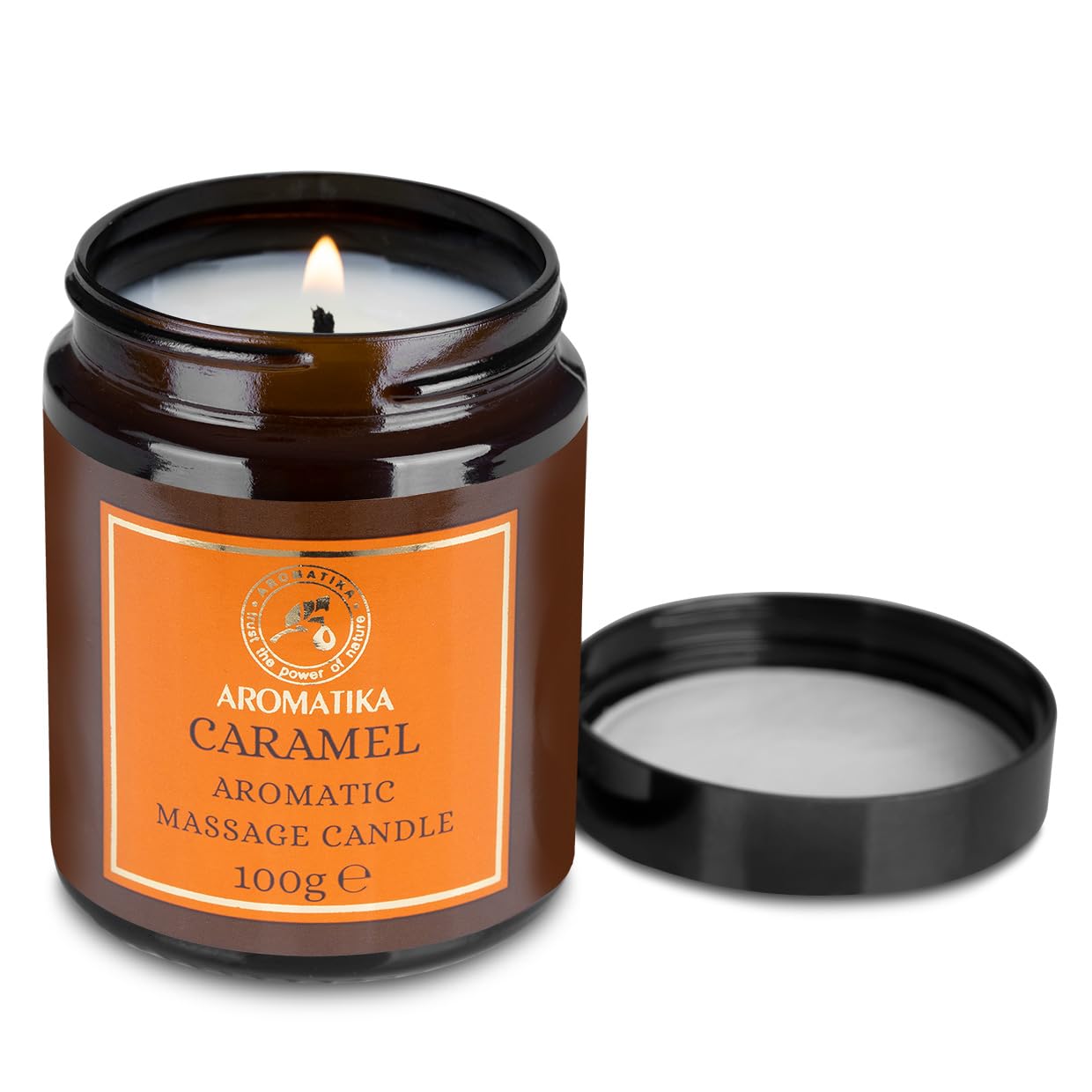 aromatika-massagekerze-karamell-100-g-sojawachs-mit-kokos-und-mandel-l image 3
