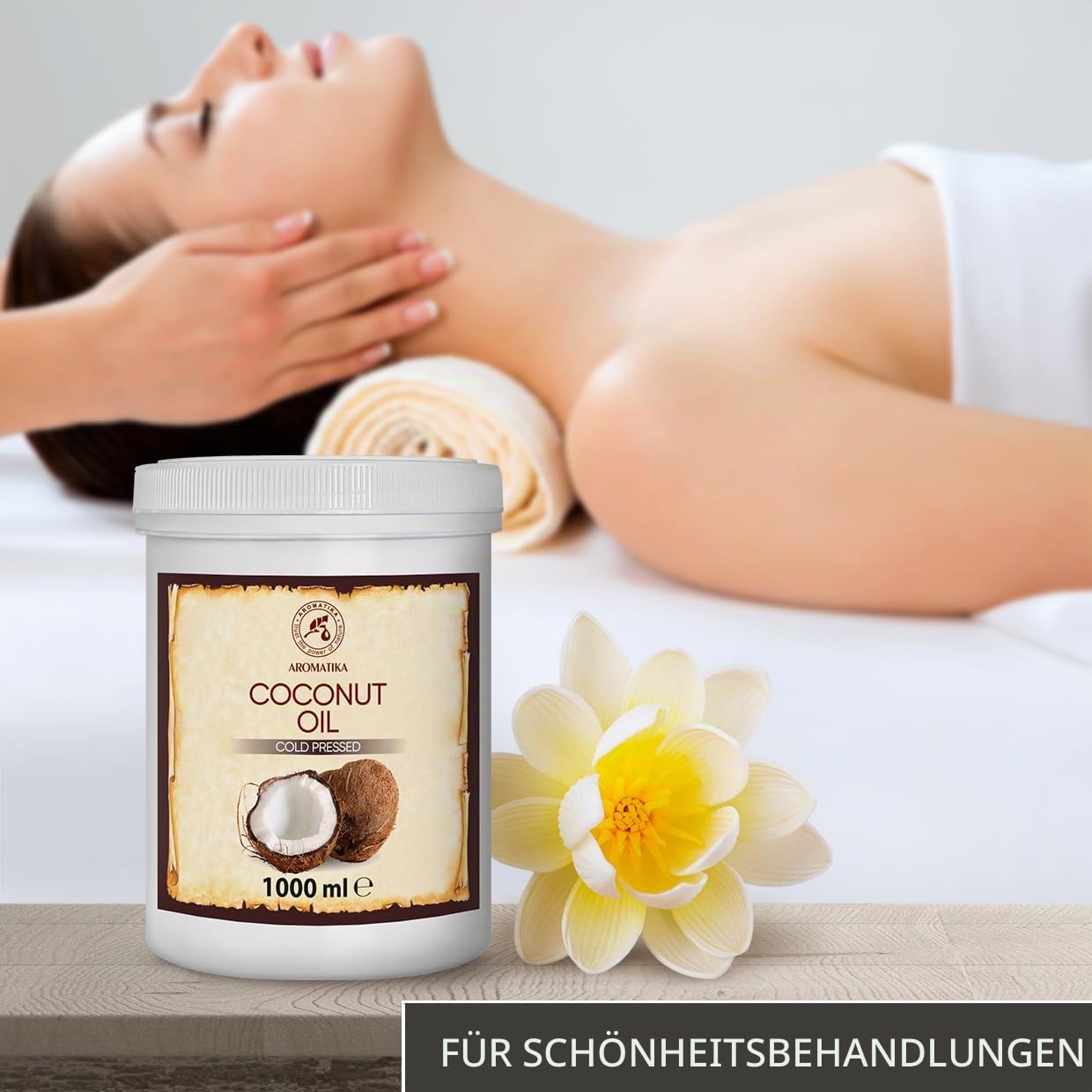 aromatika-kokos-l-1000ml-kaltgepresst-unraffiniert-cocos-nucifera-oil image 2