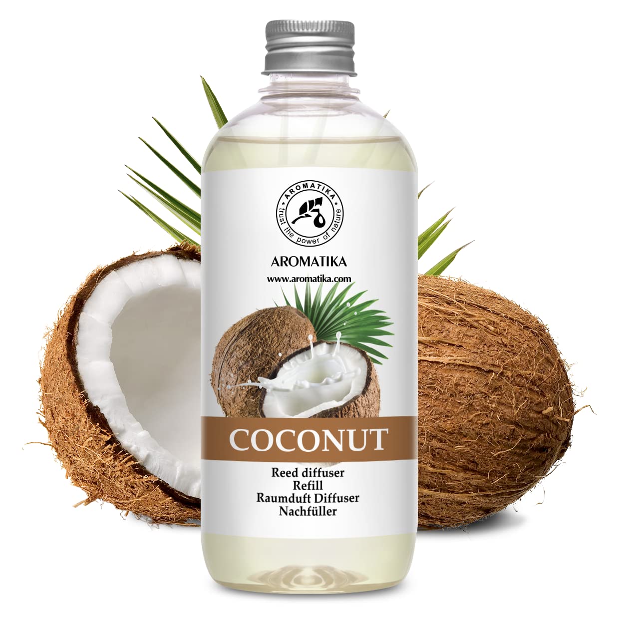 aromatika-raumduft-nachf-llflasche-kokos-500-ml-f-r-duftdiffusor image 2