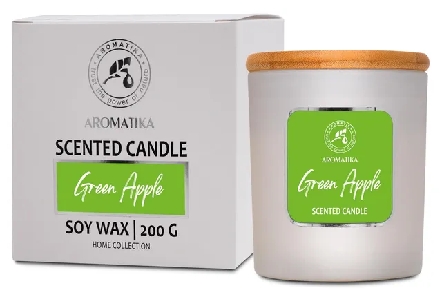 aromatika-duftkerze-gr-ner-apfel-200g-im-glas-sojakerze-scented-candle image 1