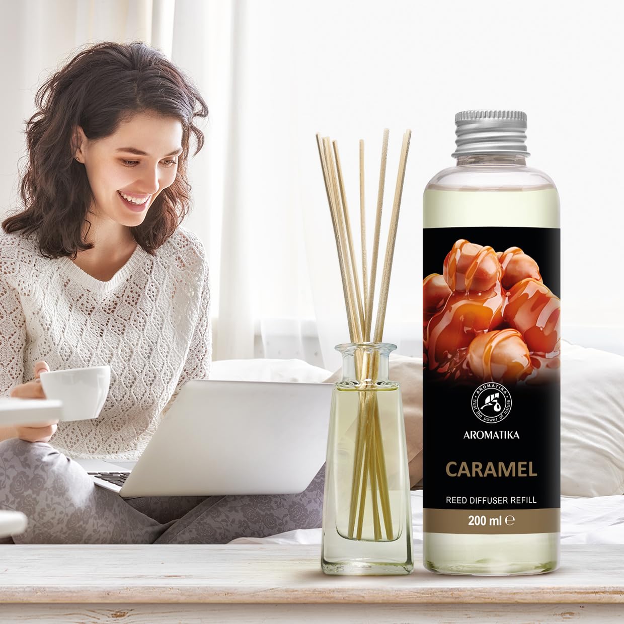 aromatika-raumduft-diffuser-nachf-ller-karamell-200-ml-refill image 5