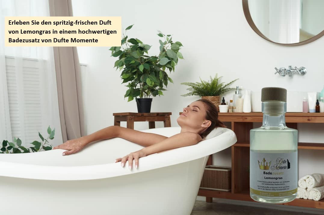dufte-momente-badezusatz-lemongras-100ml-bade-l-glasflasche-mit-kork image 1