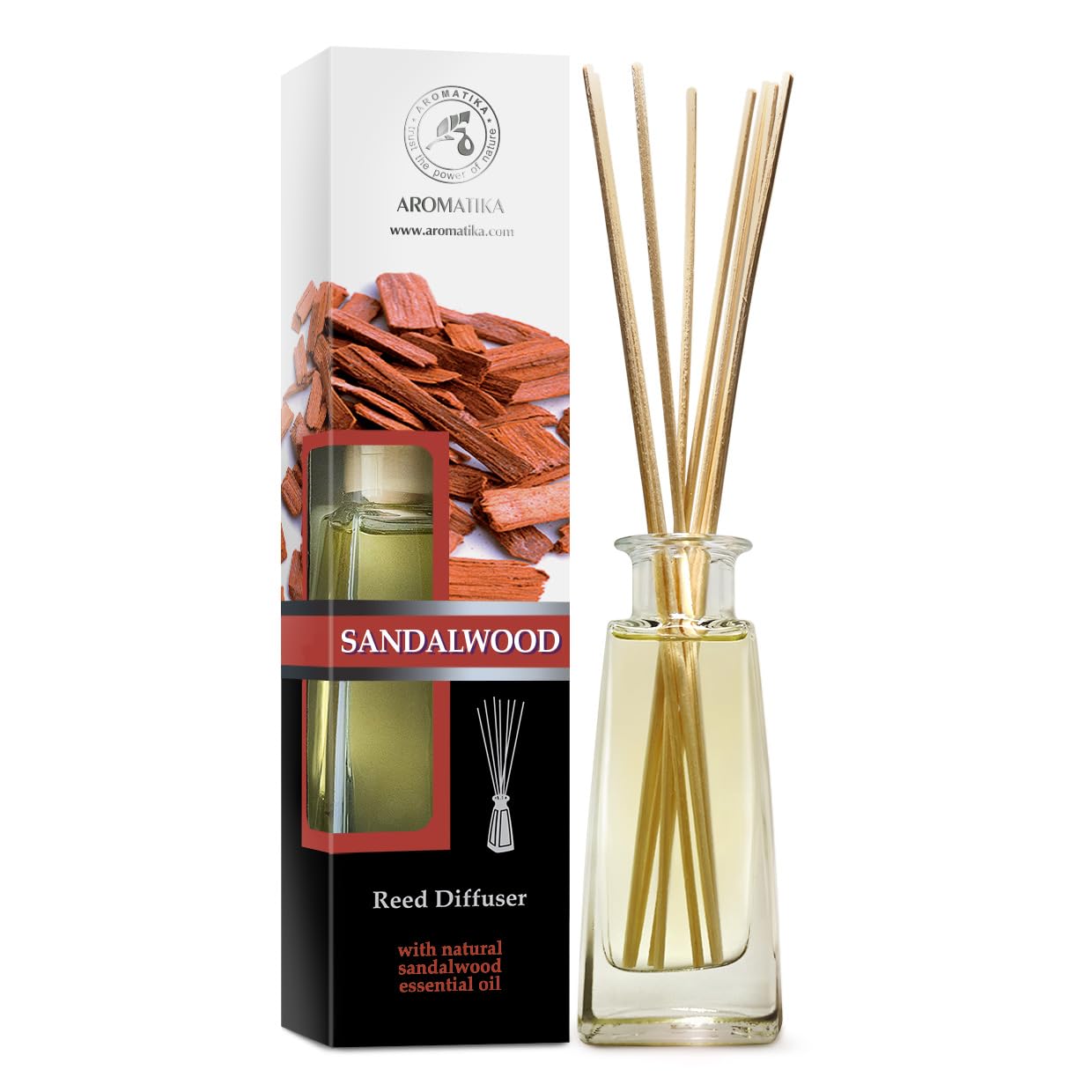 aromatika-raumduft-diffuser-sandelholz-100-ml-duftdiffusor-mit-10-bambus-st-bche image 1