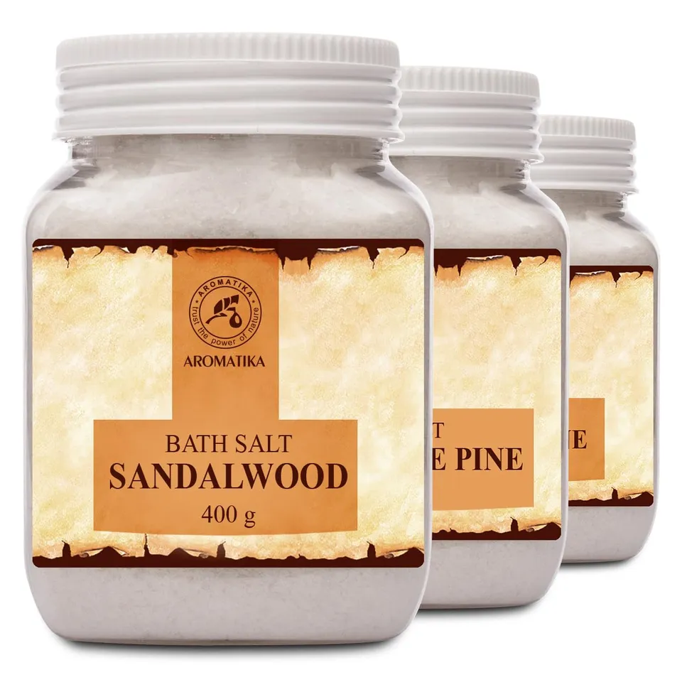 aromatika-epsom-salz-set-sandelholz-alpenkiefer-pinus-cembra-3x400-g-badesalz image 1