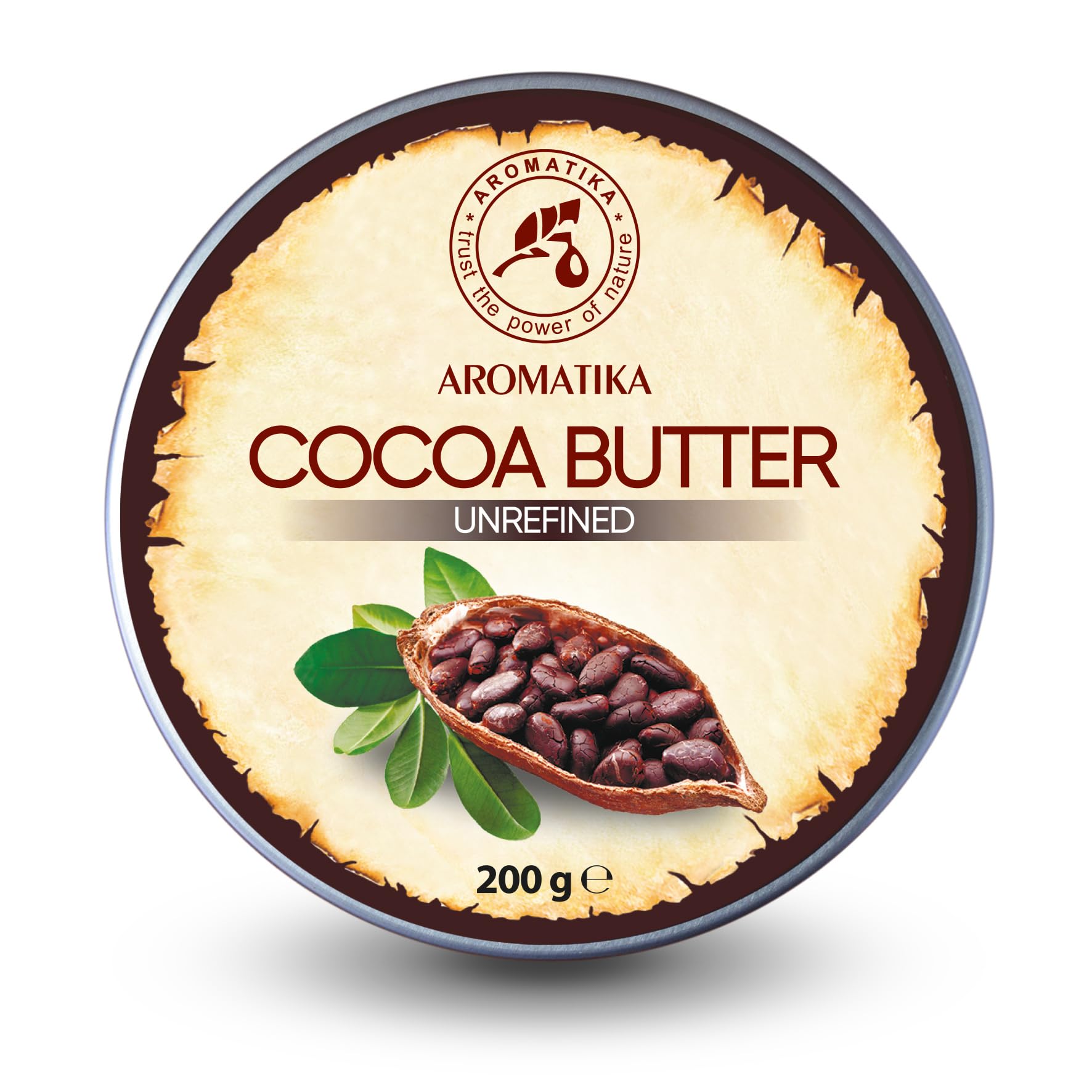 aromatika-kakaobutter-unraffiniert-200-g-nativ-rein image 1