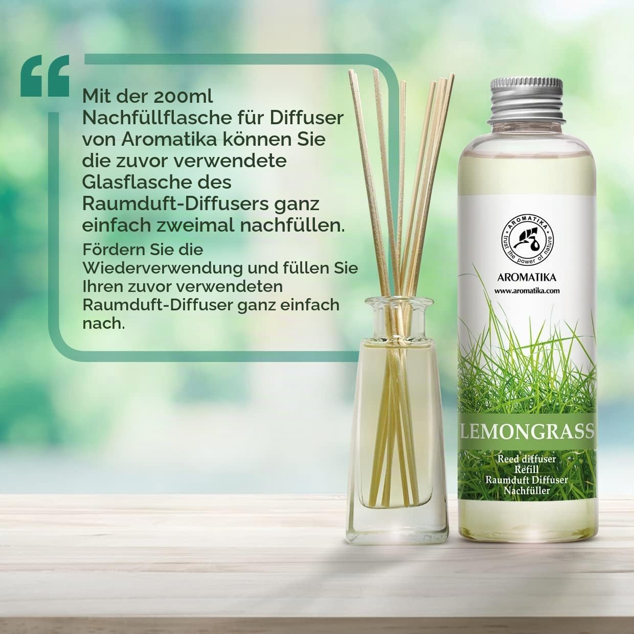 aromatika-raumduft-nachf-llflasche-zitronengras-200-ml-f-r-duftdiffusor image 5