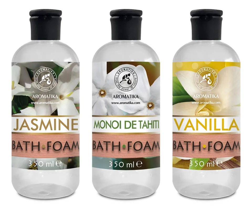 aromatika-badeschaum-set-3x350-ml-vanille-jasmin-monoi-de-tahiti image 1