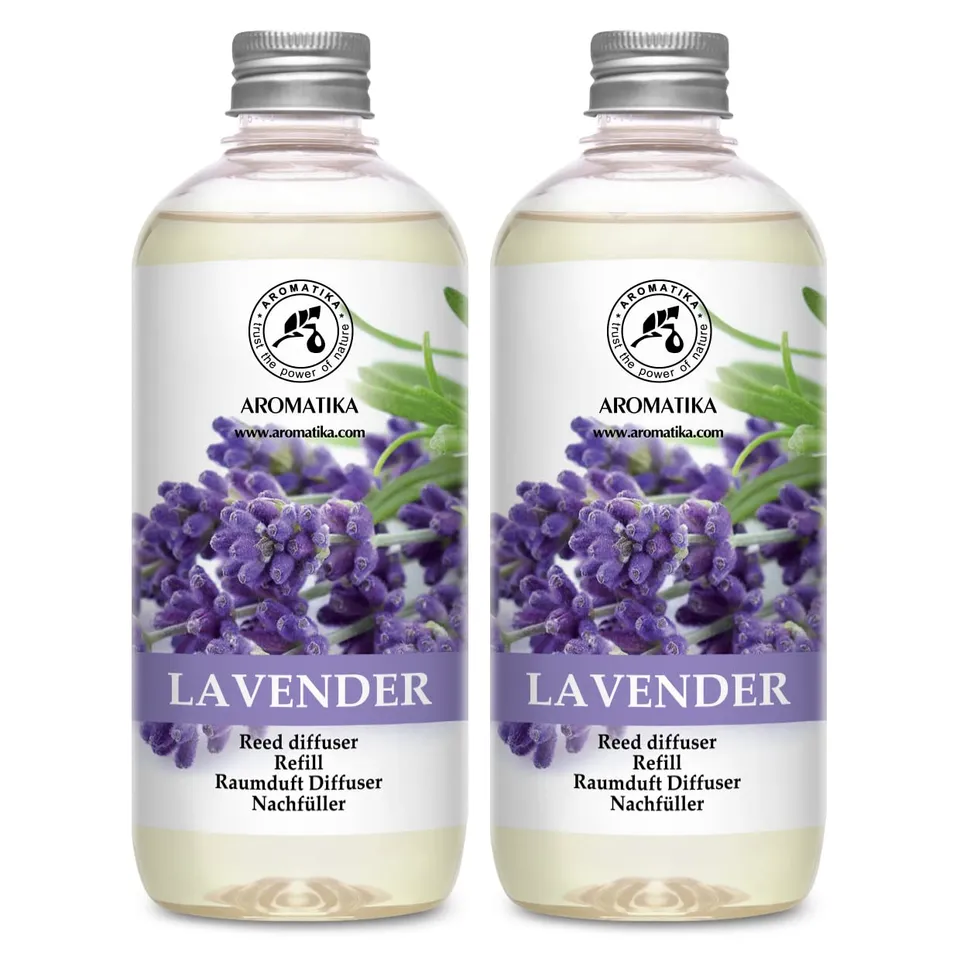 aromatika-raumduft-nachf-ller-lavendel-2x500-ml-f-r-duftdiffusor image 1