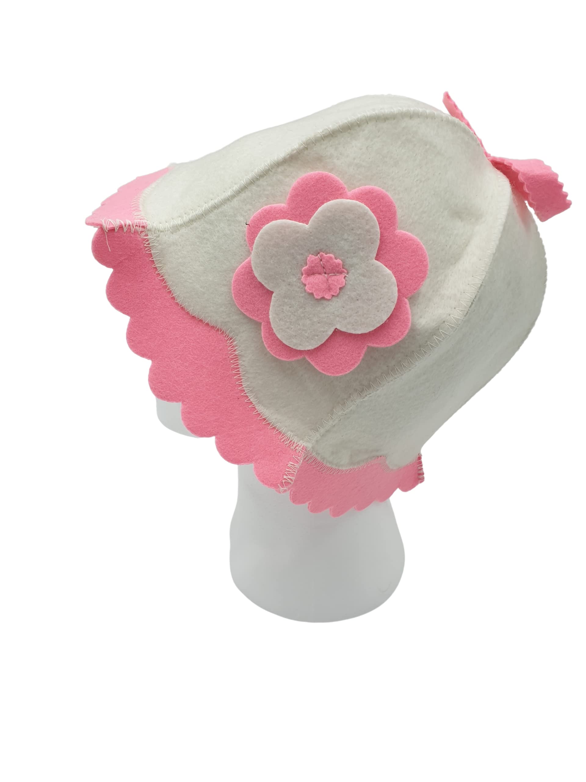dufte-momente-saunahut-rosa-mit-blume-100-baumwollfilz image 3