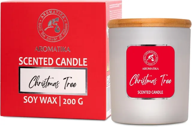 aromatika-duftkerze-weihnachtsbaum-200g-sojawachs-mit-zirben-l image 1