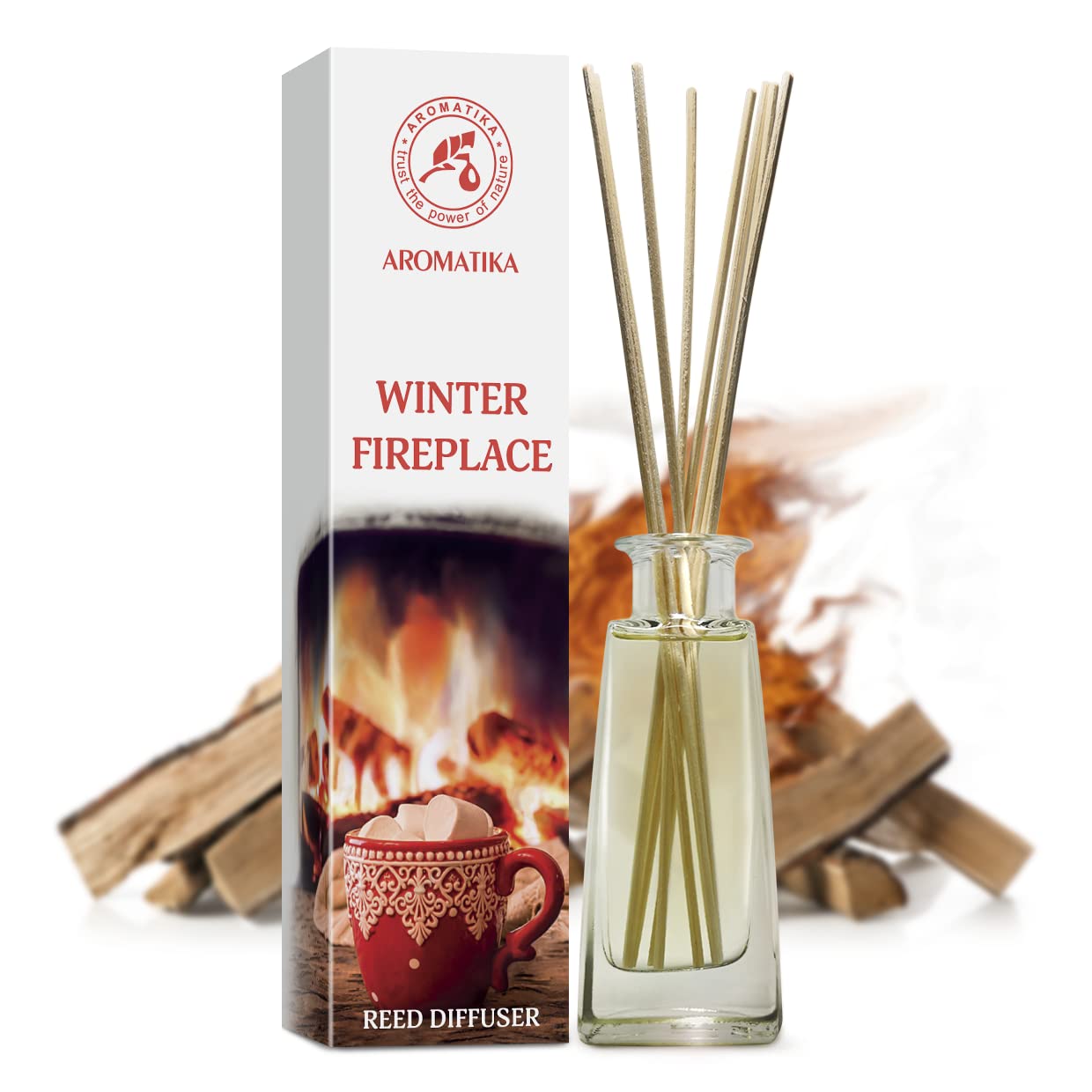 aromatika-winter-kaminfeuer-reed-diffuser-100ml-mit-st-bchen image 2