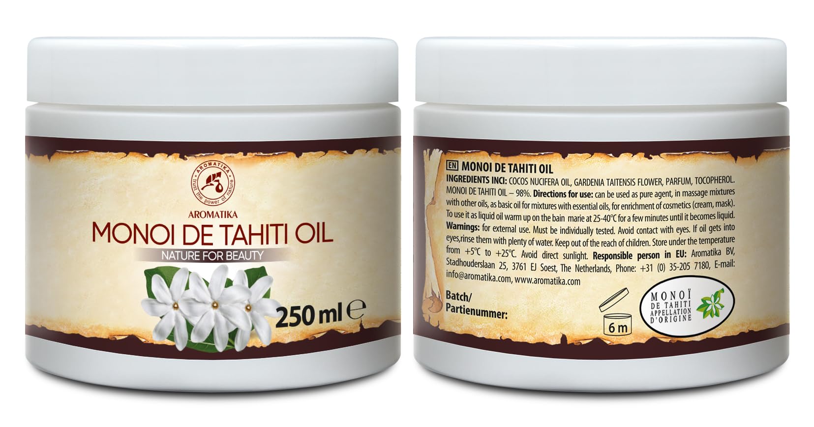 aromatika-monoi-de-tahiti-l-250-ml-kokos-l-mit-gardenienbl-tenextrakt image 2