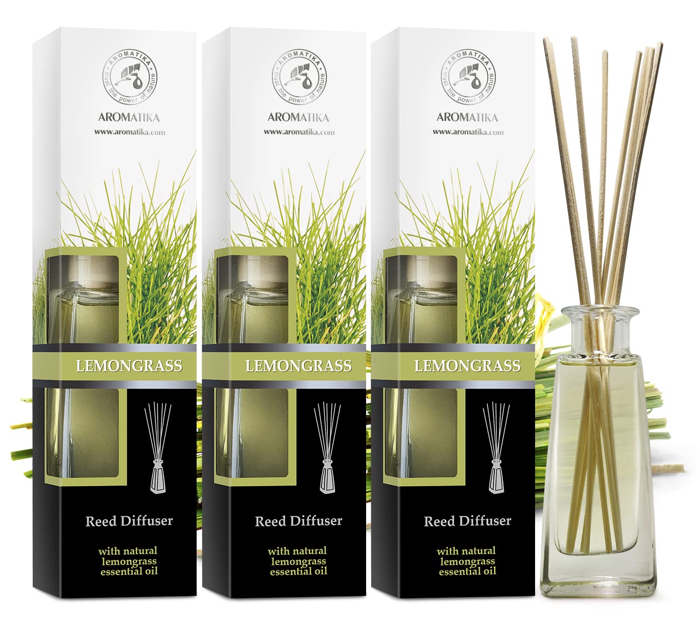 aromatika-raumduft-diffuser-zitronengras-3x100-ml-mit-bambusst-bchen image 2