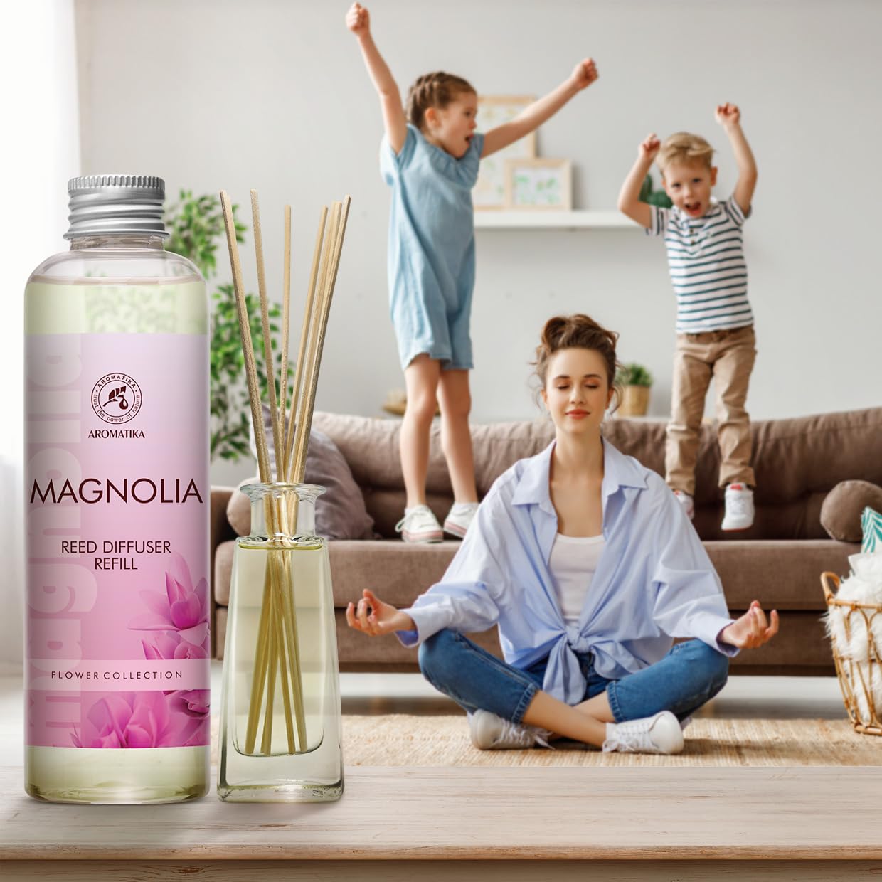 aromatika-raumduft-nachf-llflasche-magnolie-200ml-reed-diffuser-refill image 5
