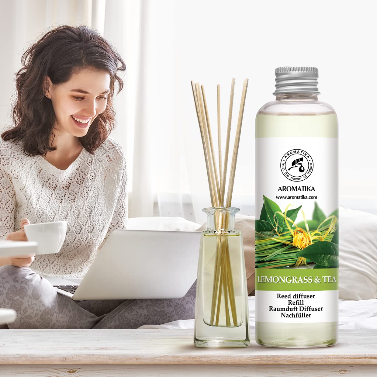 aromatika-raumduft-nachf-ller-lemongrass-tee-200-ml-reed-diffuser-refill image 6