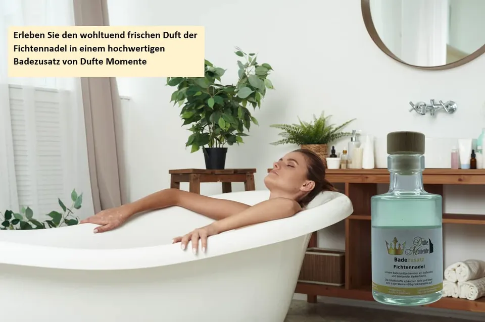 dufte-momente-badezusatz-fichtennadel-100ml-glasflasche image 1