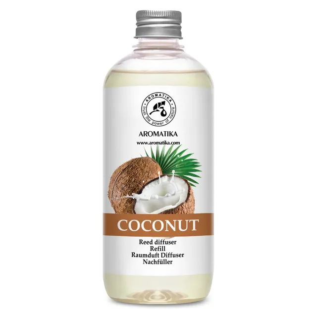aromatika-raumduft-nachf-llflasche-kokos-500-ml-f-r-duftdiffusor image 1