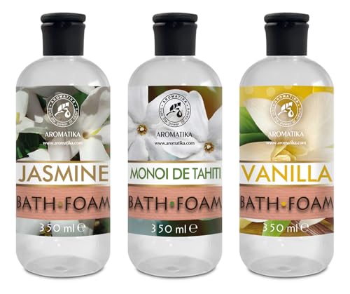 aromatika-badeschaum-set-3x350-ml-vanille-jasmin-monoi-de-tahiti image 2