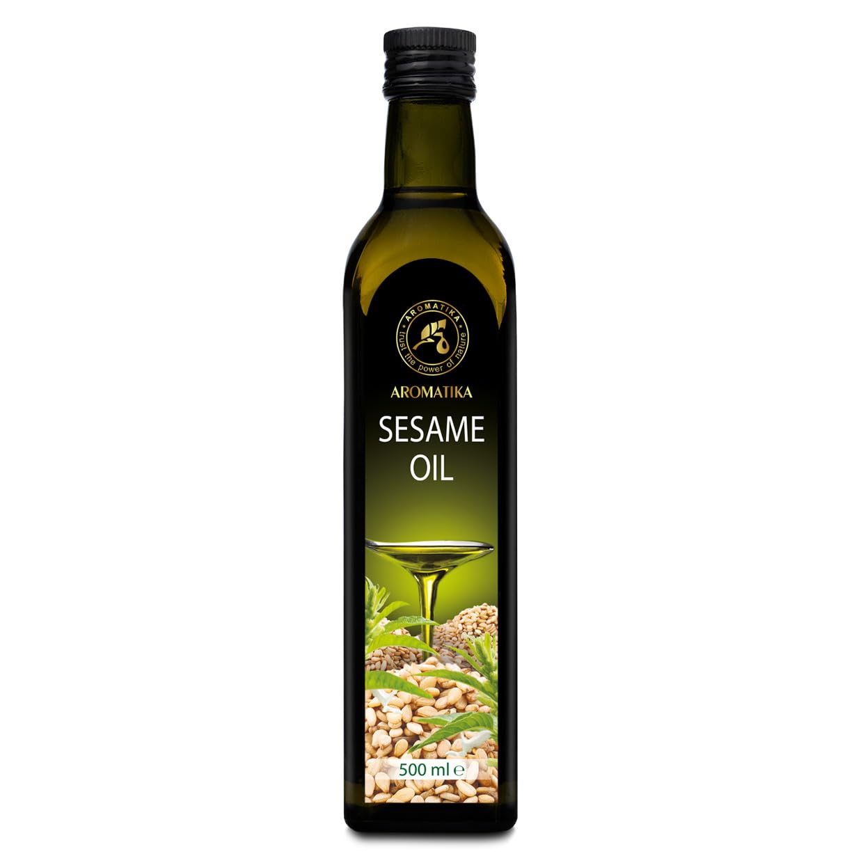 aromatika-sesam-l-kaltgepresst-500-ml-sesamum-indicum-f-r-k-che-haut image 1