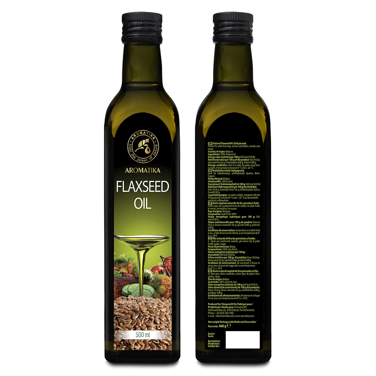 aromatika-lein-l-kaltgepresst-500-ml-nativ-vegan-glasflasche image 3