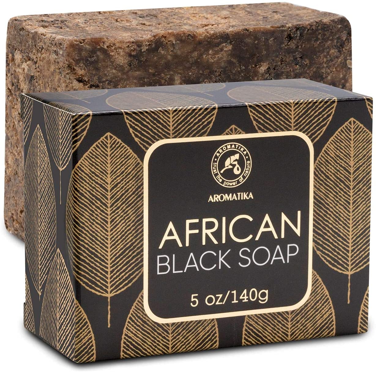 aromatika-afrikanische-schwarze-seife-140-g-mit-sheabutter-kokos-l image 1