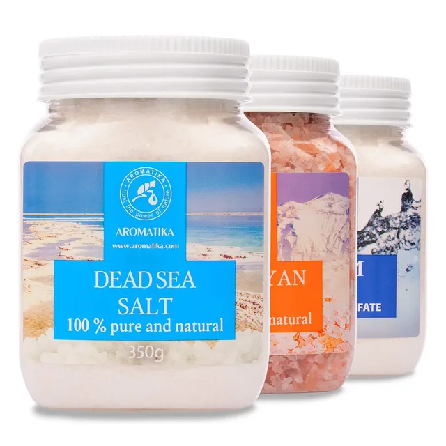 aromatika-badesalz-set-3-teilig-epsom-400g-totes-meer-350g-himalaya-450g image 1