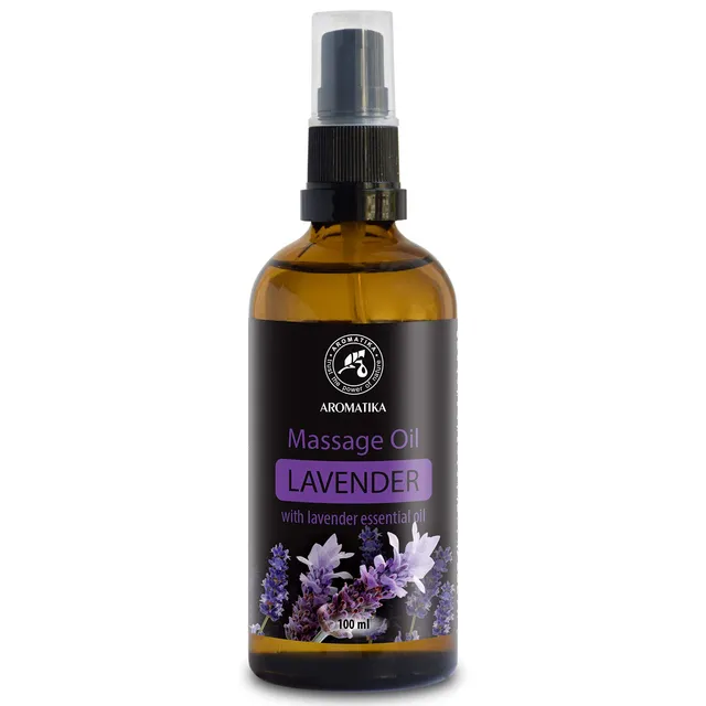 aromatika-lavendel-massage-l-100ml-mit-mandel-und-traubenkern-l-glasflasche image 1